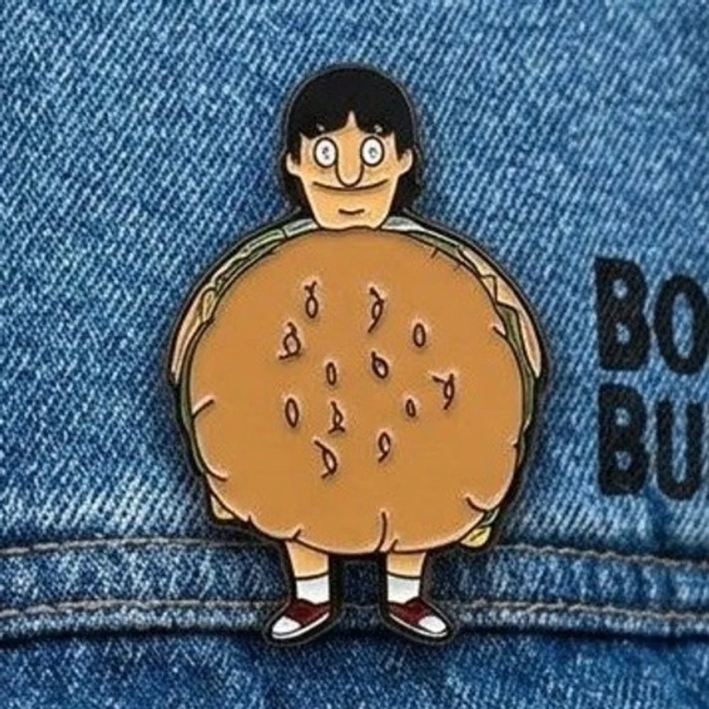 Bobs Burgers Gene Belcher Burger Suit Enamel Pin Loot Crate July 2017 Animation